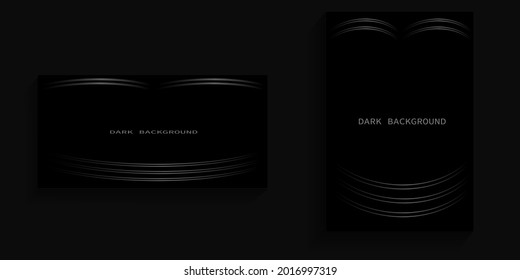 dark background with abstract white line for cover, poster, banner, billboard