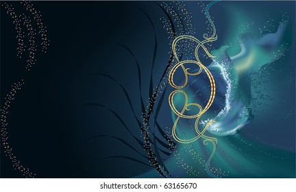 dark background with abstraktsion sea