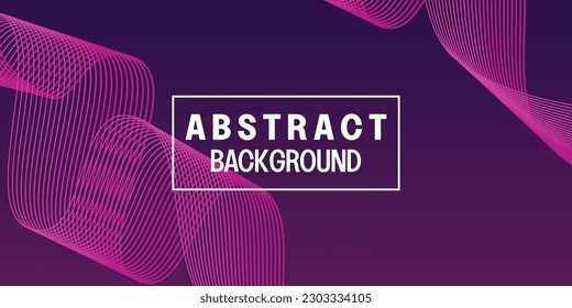dark background, with an attractive curvy outline pattern. vector template for banner, greeting card, cover, social media, web, music.