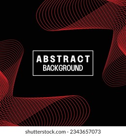 Dark background with an attractive curvy outline pattern vector template for banner