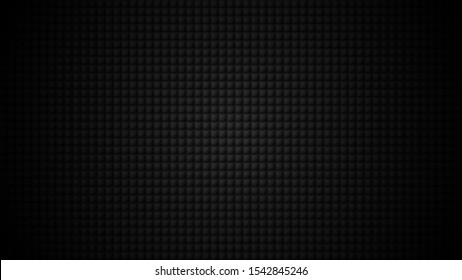 Dark background. Black 3D squares with shadow. Vector illustration.