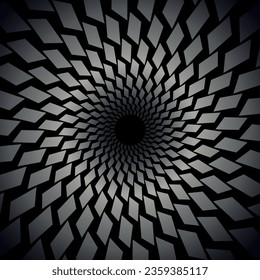 dark background black hole vortex radial shape