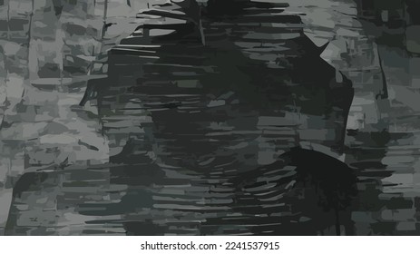 Dark background with black overlap layers. Modern abstract vector texture.