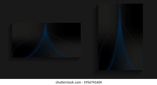 Fondo oscuro con la ilustración en forma de puente azul para fondo de tarjeta, cartel, fondo de medios sociales, fondo web, portada