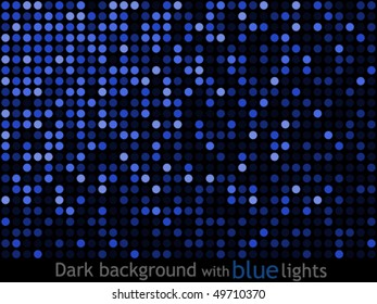 Dark background with blue lights