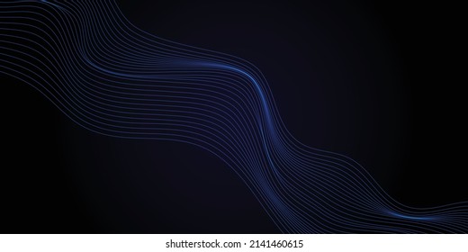 fondo oscuro y línea de onda azul