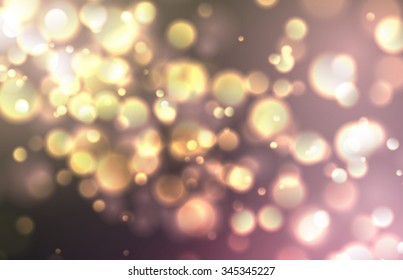 Dark background with blurred sparks and lights floating. EPS10 vector backdrop.