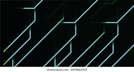 Um fundo escuro com linhas brilhantes e angulares, criando um padrão geométrico abstrato.