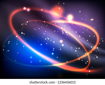 Dark background with bright light blurred spots. The illustration contains transparency and effects. EPS10