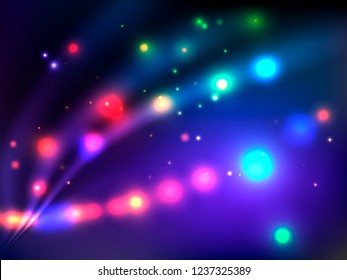 Dark background with bright light blurred spots. The illustration contains transparency and effects. EPS10