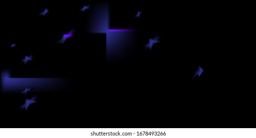  Dark background with bright lilac stars. Vector.
