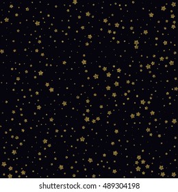 Dark background with bright stars and particles