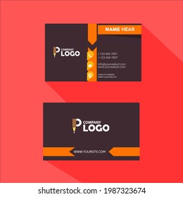 Dark background with business card template design 2021 new. 