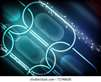 Dark background with a chain of rings