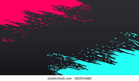 Dark background with colored blots on it. Bright contrast modern technological background. Vector illustration