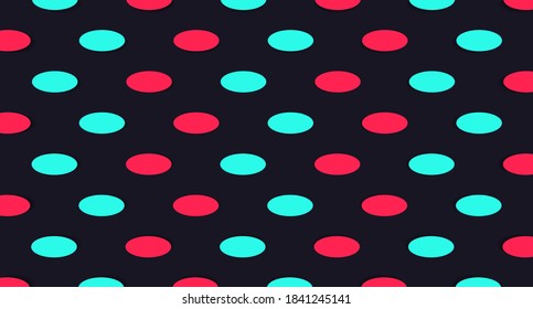 Dark background with colored drops. Vector illustration