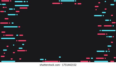 Dark background with colored lines and dots. Modern digital technologies are inspired by the popular social network. Vector illustration