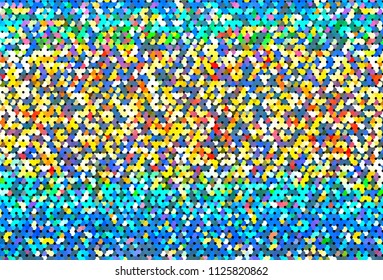 Dark background with colorful balls. Abstract lights garlands, night lamps. Vector illustration