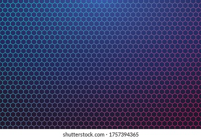 Fondo oscuro con colorido patrón hexágono. Vector. EPS 10