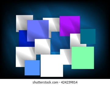 dark background with colorful rhombus