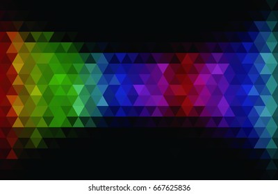 Dark background with colorful triangles