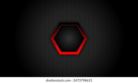 DARK BACKGROUND WITH A COMBINATION OF BLACK AND RED, ELEGANT BACKGROUND, HEXAGON SHAPED AND TEXTURED, LIGHT IN THE MIDDLE