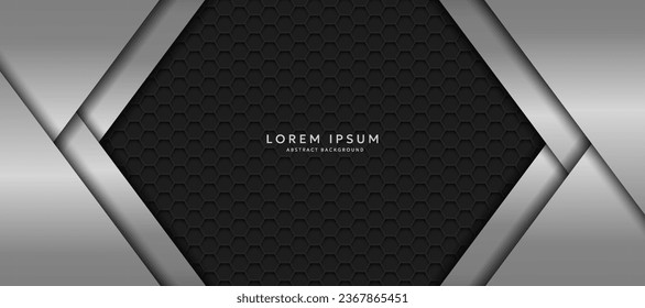 El fondo oscuro consiste en líneas metálicas reflectantes. fondo de textura de metal hexagonal