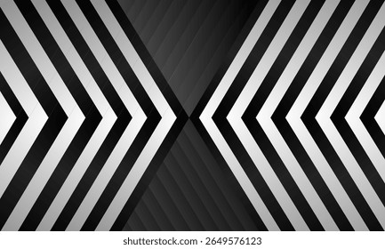 The dark background consists of reflective metallic lines. hexagonal metal texture background. Vektor