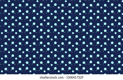Dark Background and Cyan Alyssum Flower Pattern Background