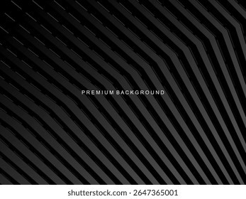 Dark background with diagonal geometric patterns and 3D effect, suitable for modern and professional designs.