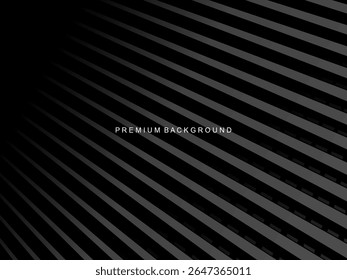 Dark background with diagonal geometric patterns and 3D effect, suitable for modern and professional designs.