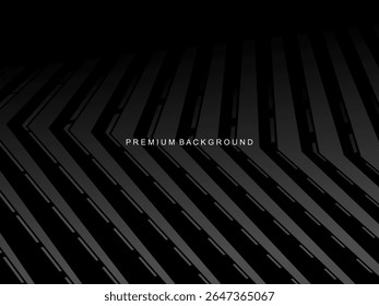 Dark background with diagonal geometric patterns and 3D effect, suitable for modern and professional designs.