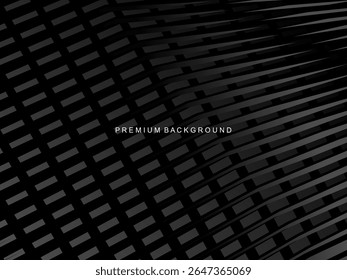 Dark background with diagonal geometric patterns and 3D effect, suitable for modern and professional designs.