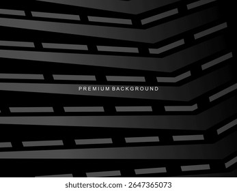 Dark background with diagonal geometric patterns and 3D effect, suitable for modern and professional designs.