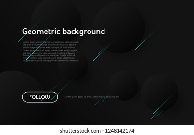 Dark background with dynamic shapes.