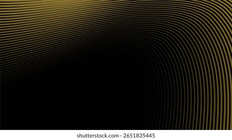 Dark Background with Elegant Gold Stripes Line Pattern for Luxury, Premium, and Modern Design Style