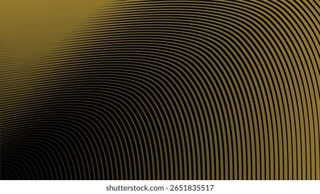 Fondo oscuro con elegante patrón de línea de rayas doradas para lujo, Premium y estilo de diseño moderno