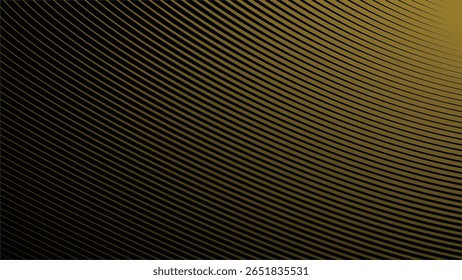 Fondo oscuro con elegante patrón de línea de rayas doradas para lujo, Premium y estilo de diseño moderno