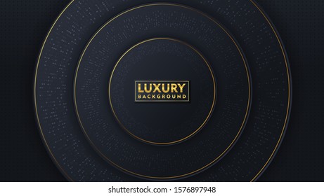 dark background with elegant luxury gold ornaments