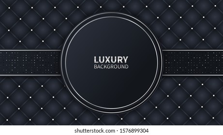dark background with elegant luxury silver ornaments
