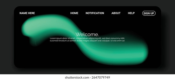 A dark background features a prominent.