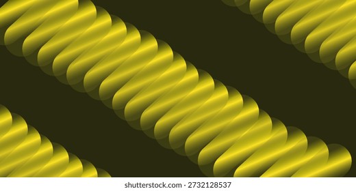 Um fundo escuro com uma faixa diagonal de listras amarelas douradas verticais iluminadas, criando um padrão abstrato texturizado e gradiente com um efeito granulado sutil.
