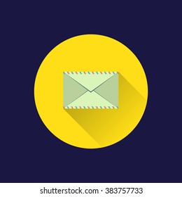 Dark background with flat envelope symbol. eps10