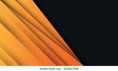 Fondo oscuro con combinación de colores de líneas naranja futurista.