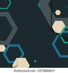 Dark background with geometric shape. Vector illustration background.