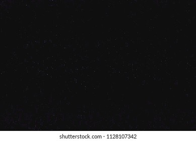 Dark background with glowing dots, circles. Abstract lights, universe, galaxy. Space pattern. Vector illustration 