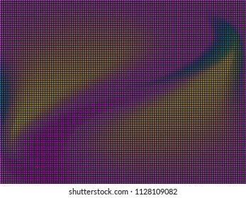 Dark background with glowing dots, circles. Abstract lights, universe, galaxy. Space pattern. Vector illustration 