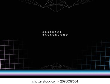 Dark background with glowing elements visualizing sound. Abstract futuristic background for multimedia purposes.