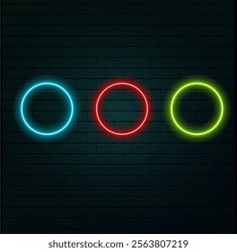 Dark background with glowing neon lights behind..