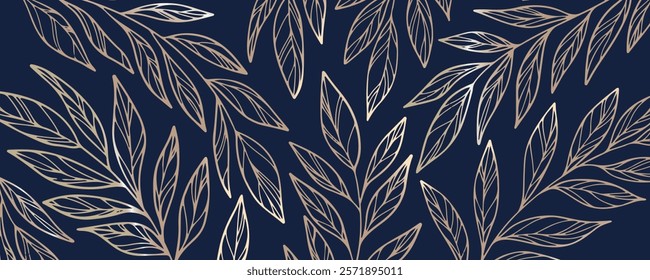 Dark background with gold branches